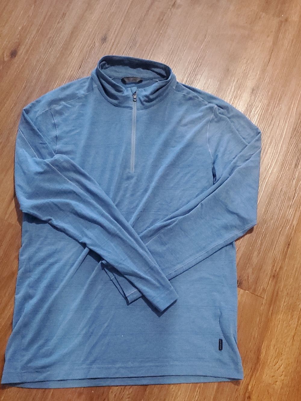 Prana Men's Long Sleeve Quarter-Zip Shirt Blue